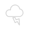 thunder icon in a light grey color